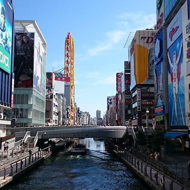 #道頓堀 の昼間の風景ですな。 #ドンキ の #観覧車 乗れるのかな？ #さむねこさんぽ #大阪